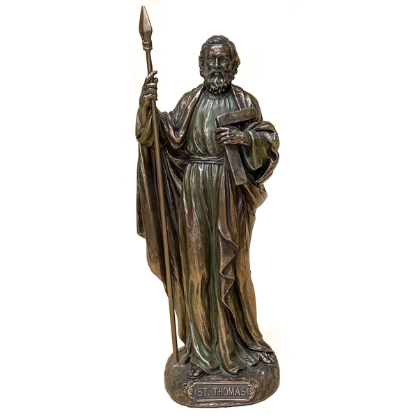 St. Thomas 8" H Black Madonna Shrine