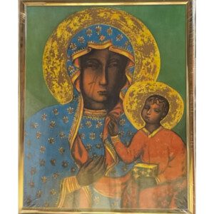 Our Lady of Czestochowa Print Framed 11" x 14" Mylar Framed Print Unadorned Our Lady Of Czestochowa