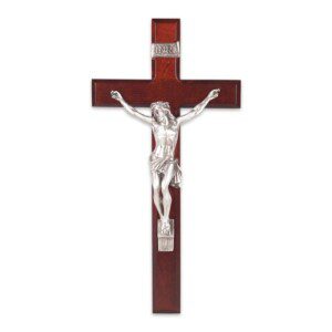 Dark Cherry Cross with Pewter Corpus