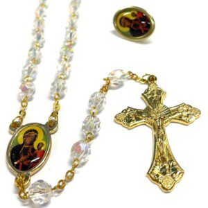 Gold Our Lady of Czestochowa Rosary