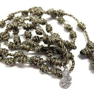 Desert Camo Knotted Twine Rosary