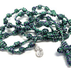 Field of Violets Knotted Twine Rosary