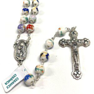 Multi-Colored Ceramic Bead Rosary