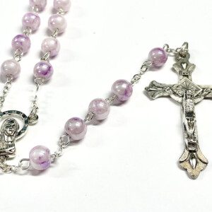 Purple Marbled Rosary