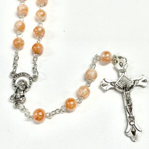 Orange Marbled Rosary