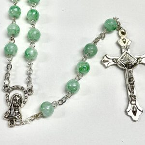Green Marbled Rosary