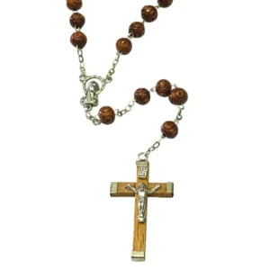 Wooden Rosary with Light Wooden Crucifix