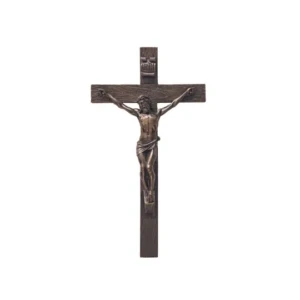 Cold Cast Bronze 10" Crucifix